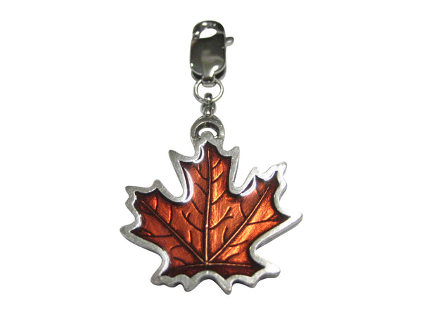 Autumn Colored Maple Leaf Pendant Zipper Pull Charm