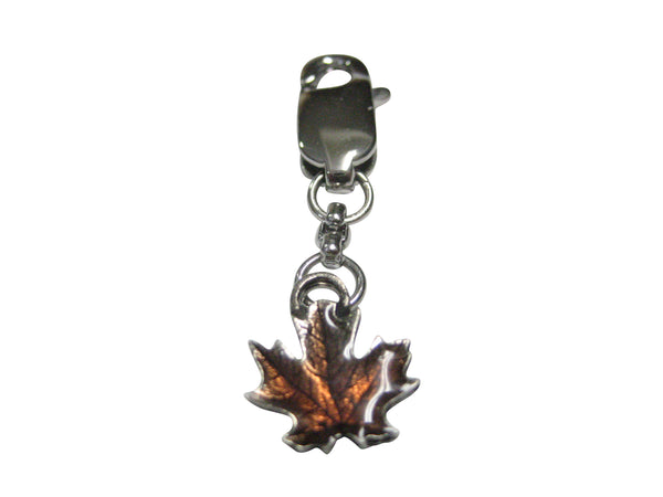 Autumn Colored Miniature Maple Leaf Pendant Zipper Pull Charm