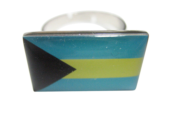Bahamas Flag Adjustable Size Fashion Ring