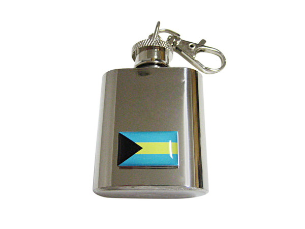 Bahamas Flag Pendant Keychain Flask