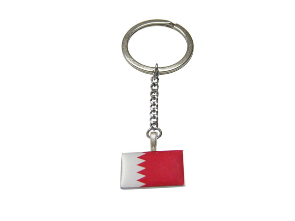 Bahrain Flag Pendant Keychain