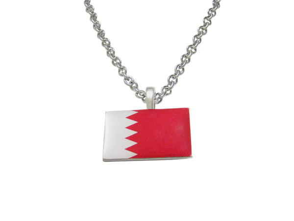 Bahrain Flag Pendant Necklace