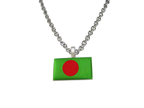 Bangladesh Flag Pendant Necklace