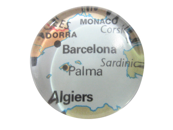 Barcelona Spain Map Pendant Magnet