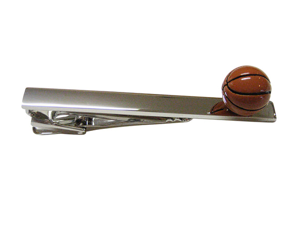 Round Basketball Square Tie Clip