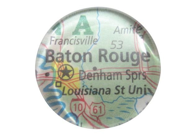Baton Rouge Louisiana Map Pendant Magnet