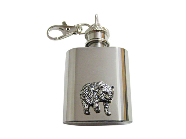 Bear 1 Oz. Stainless Steel Key Chain Flask