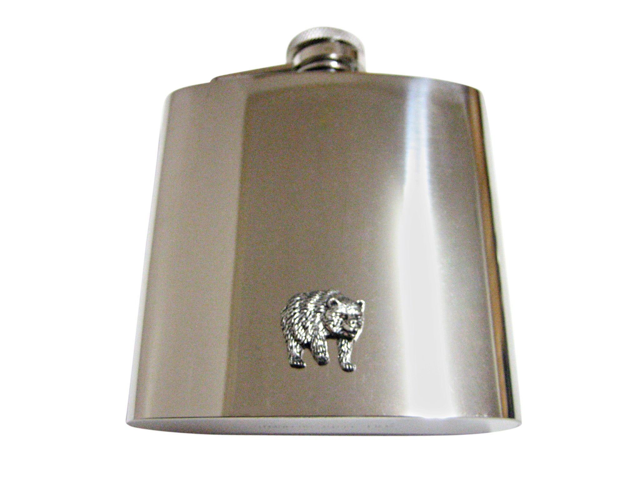 Bear 6 Oz. Stainless Steel Flask