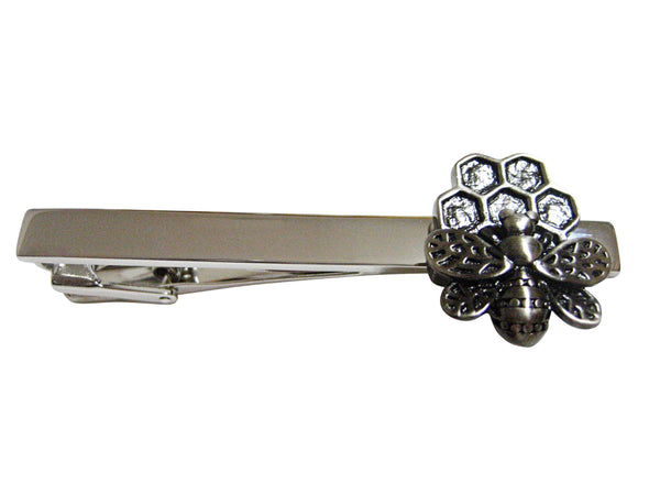 Bee and Honey Comb Square Tie Clip