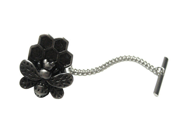Honey Bee and Honey Comb Tie Tack