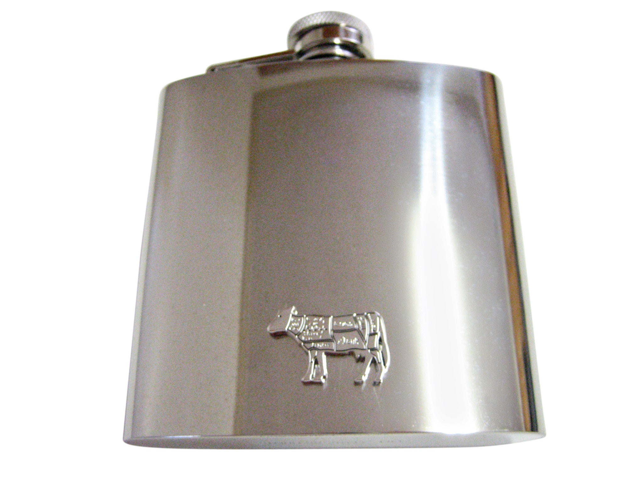 Beef Butchers Cut 6 Oz. Stainless Steel Flask