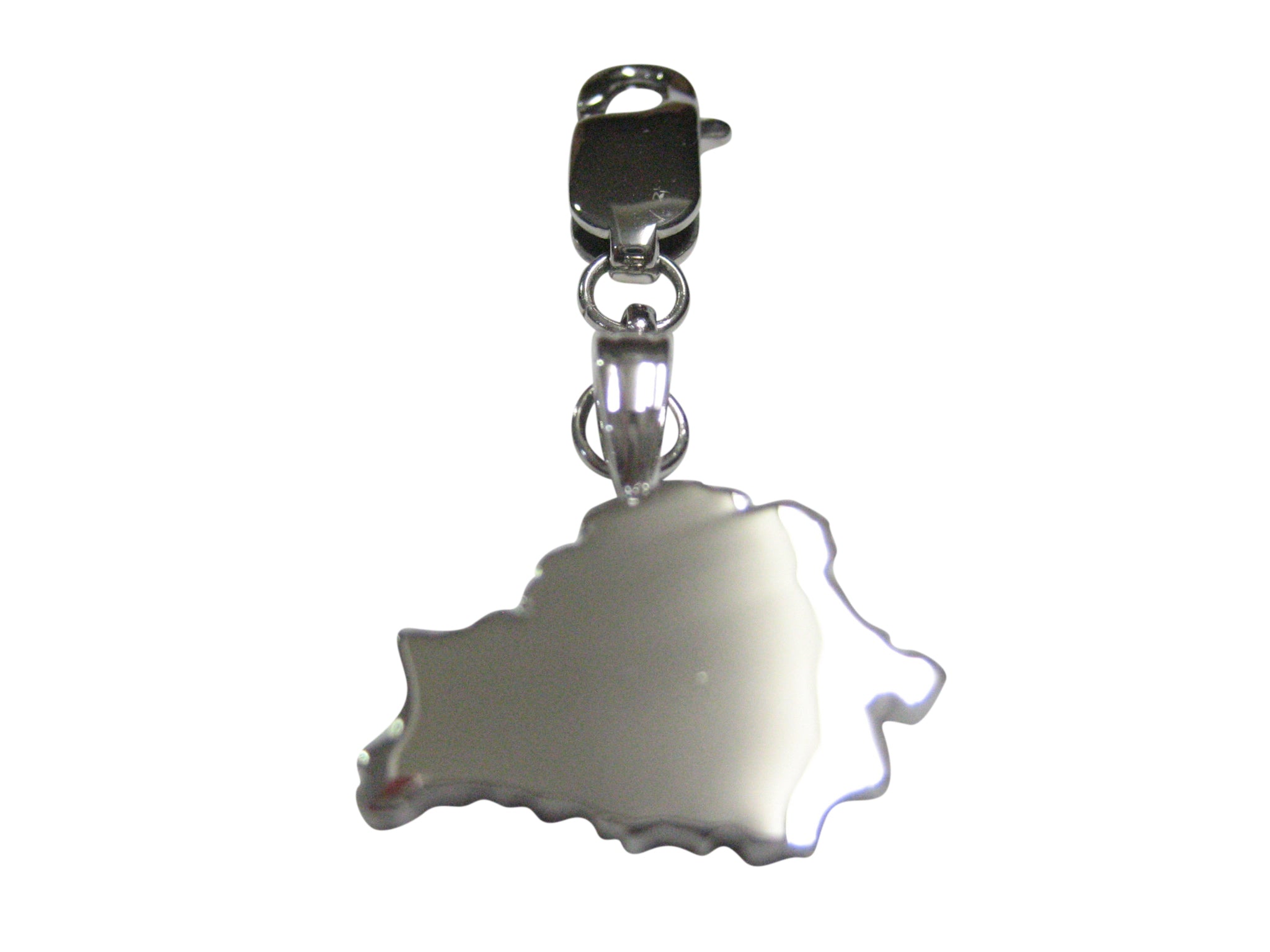 Belarus Country Map Shape Pendant Zipper Pull Charm