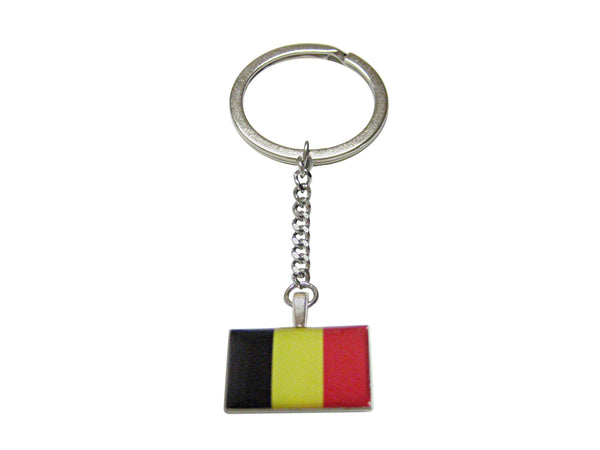 Belgium Flag Pendant Keychain