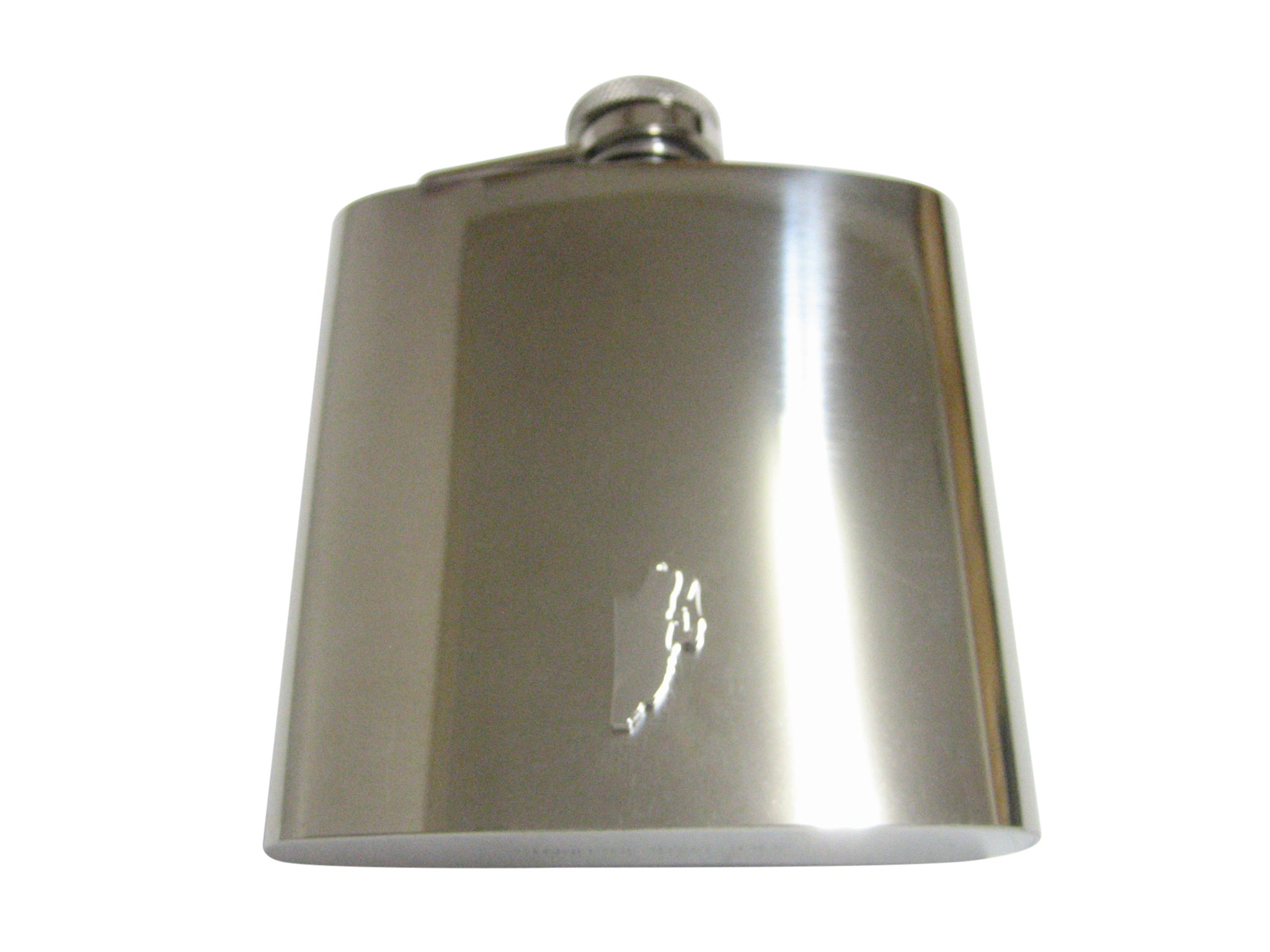 Belize Map Shape Pendant 6 Oz. Stainless Steel Flask