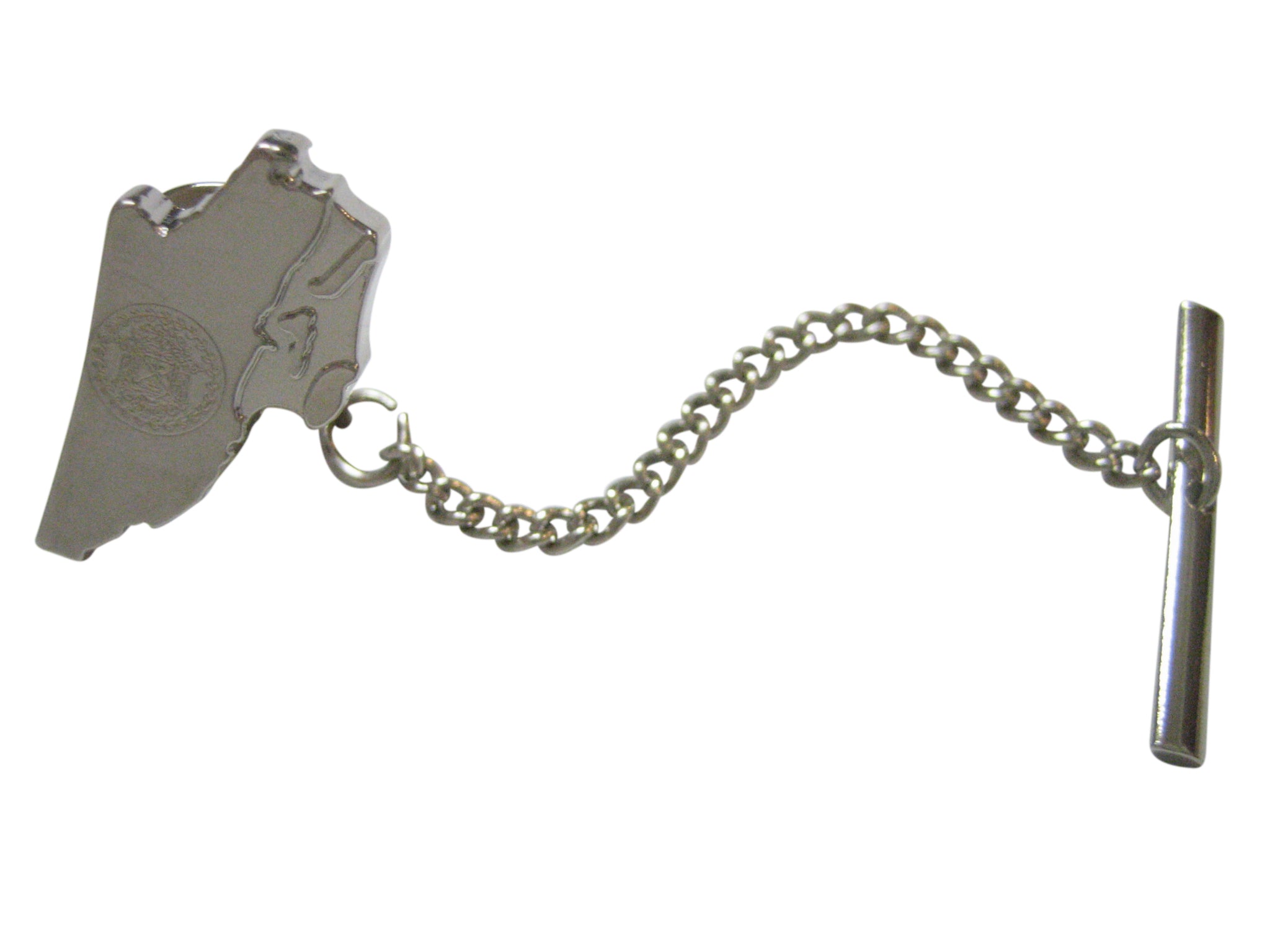 Belize Map Shape and Flag Design Tie Tack
