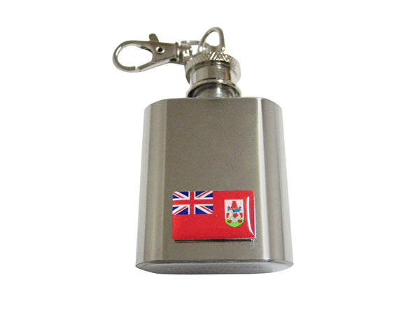 Bermuda Flag 1 Oz. Stainless Steel Key Chain Flask