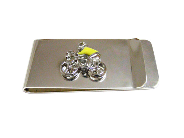 Bicyclist with Yellow Jacket Money Clip