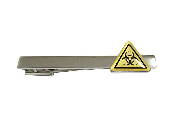 Biohazard Warning Sign Square Tie Clip