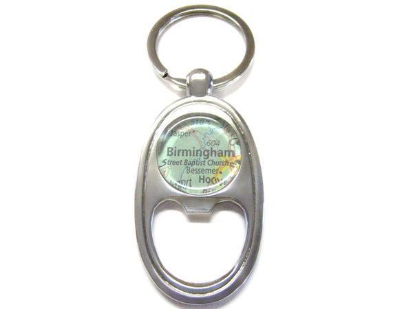 Birmingham Alabama Map Bottle Opener Key Chain
