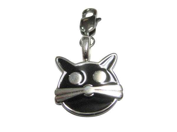 Black Cat Head Pendant Zipper Pull Charm