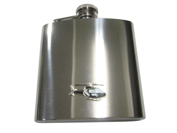 Black Helicopter Chopper 6oz Flask