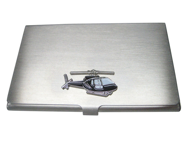 Black Helicopter Chopper Business Card Holder