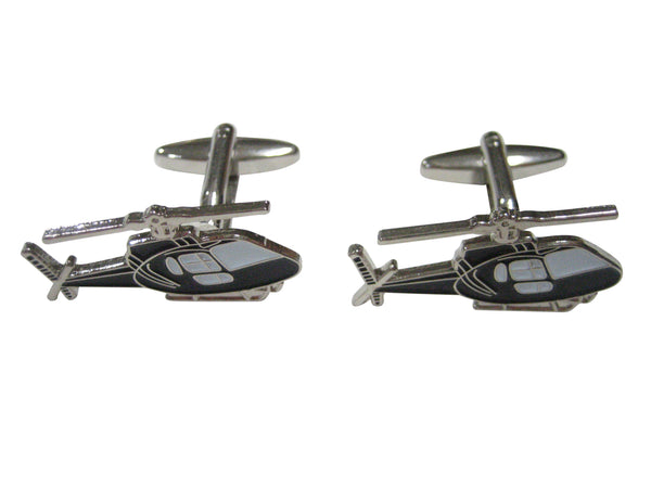 Black Helicopter Chopper Cufflinks