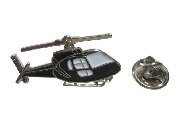 Black Helicopter Chopper Lapel Pin
