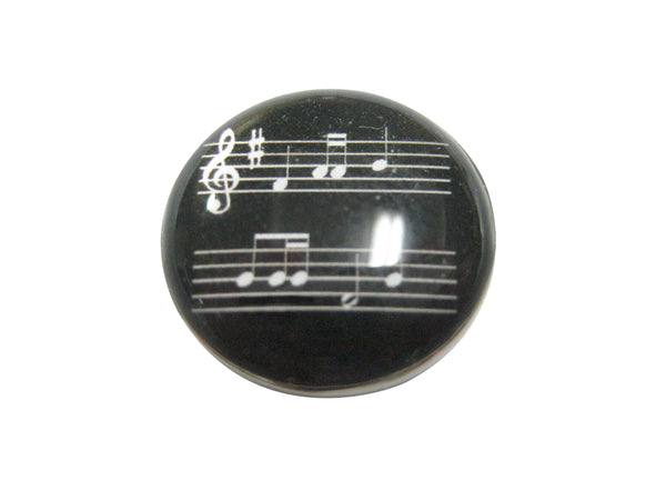 Black Toned Circular Music Sheet Magnet