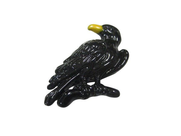 Black Toned Crow Raven Bird Magnet