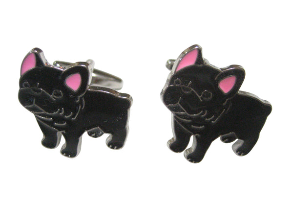 Black Toned French Bulldog Cufflinks