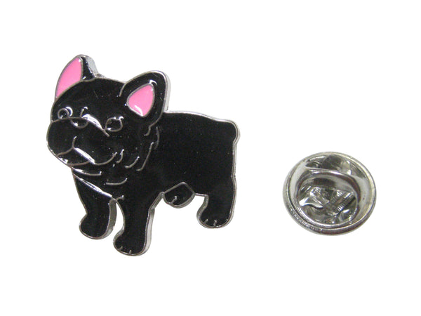 Black Toned French Bulldog Lapel Pin