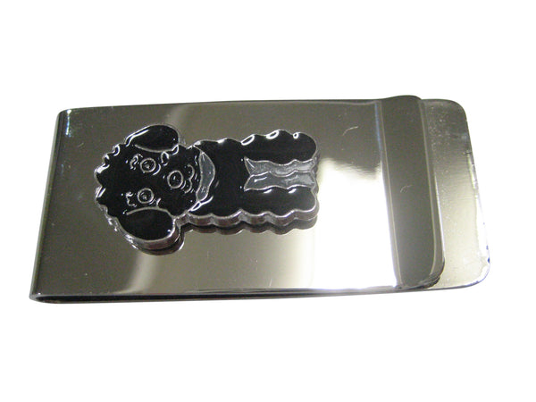 Black Toned Poodle Dog Money Clip