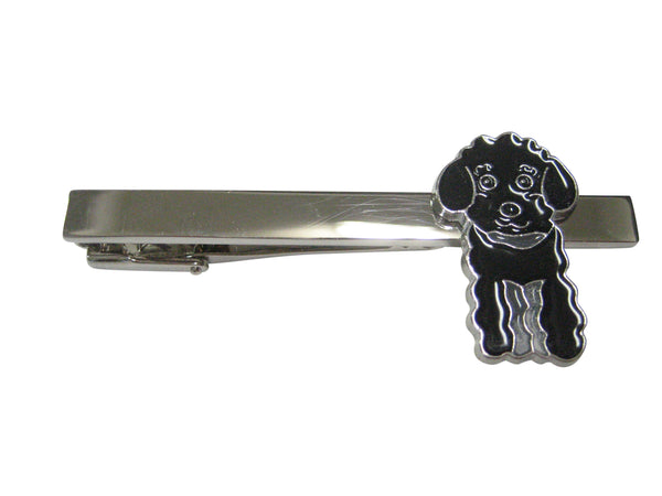 Black Toned Poodle Dog Tie Clip