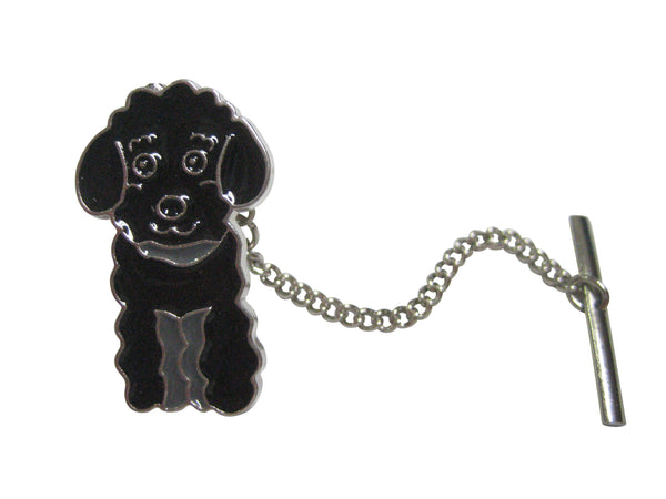 Black Toned Poodle Dog Tie Tack