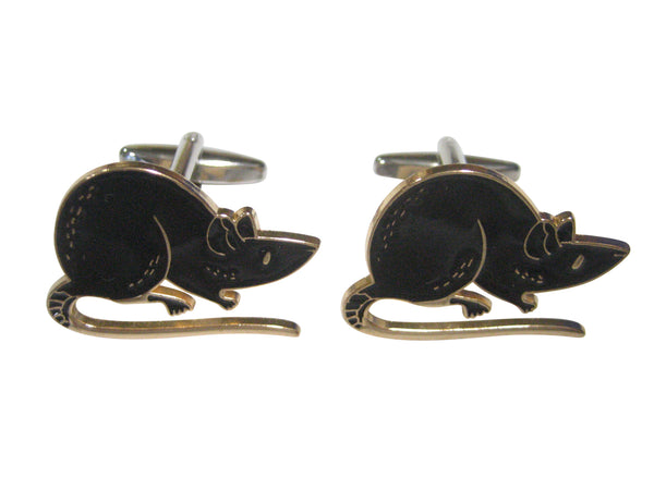 Black Toned Rat Cufflinks