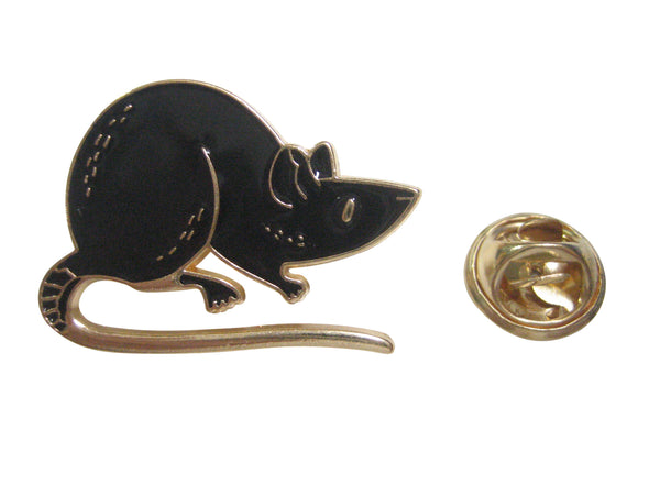 Black Toned Rat Lapel Pin