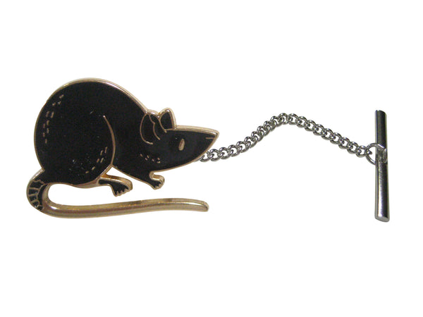 Black Toned Rat Tie Tack