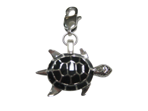 Black Turtle Tortoise Pendant Zipper Pull Charm