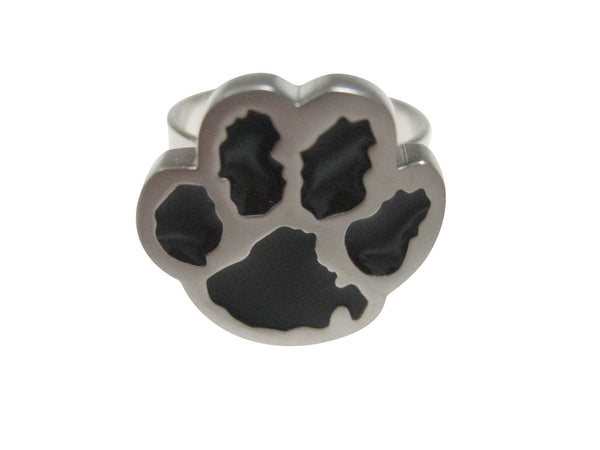 Black Animal Paw Adjustable Size Fashion Ring