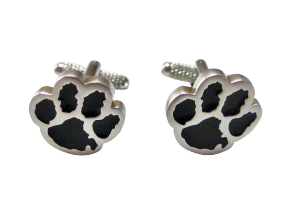 Black Animal Paw Track Cufflinks