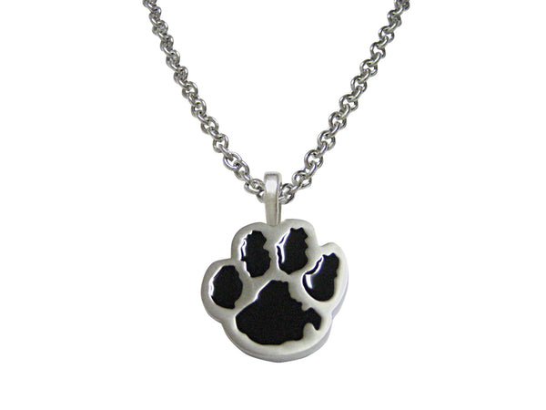 Black Animal Paw Pendant Necklace