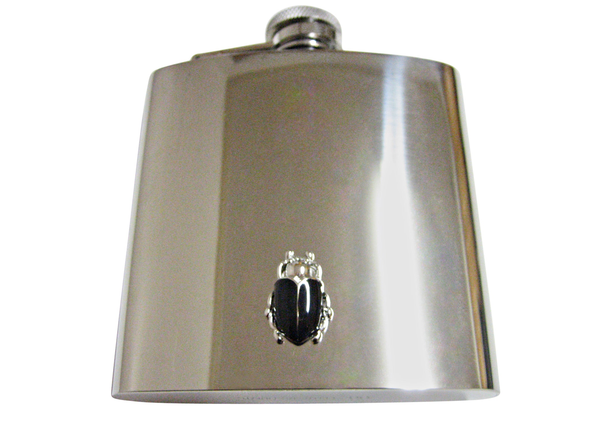 Black Beetle Insect 6 Oz. Stainless Steel Flask