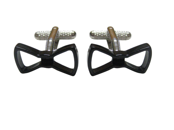 Black Bow Tie Outline Cufflinks
