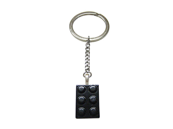 Black Building Block Toy Pendant Keychain