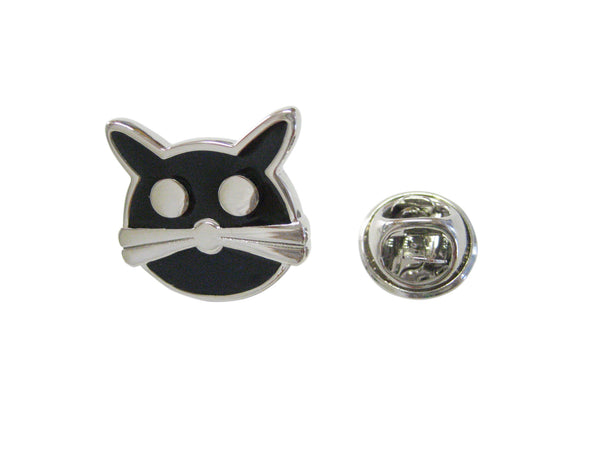 Black Cat Head Lapel Pin