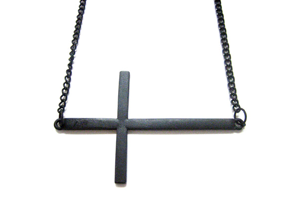 Black Toned Cross Necklace