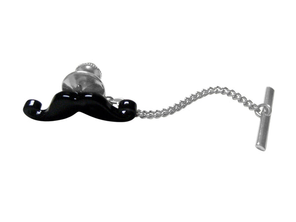 Hipster Black Curly Mustache Tie Tack