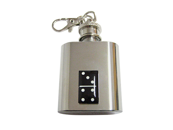 Black Domino Gaming Keychain Flask