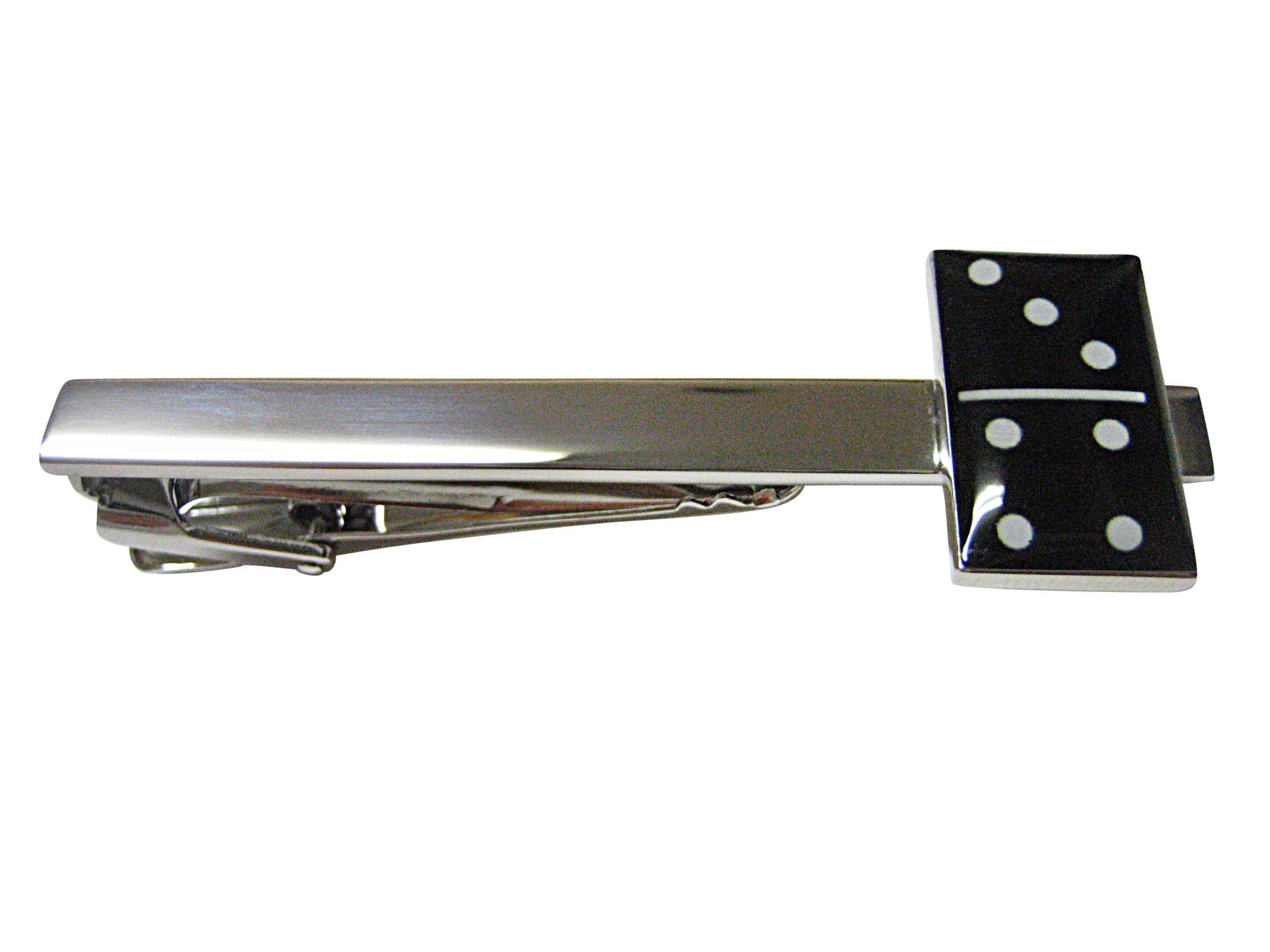 Black Domino Gaming Square Tie Clip